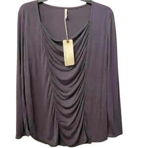 Lanston Womens Gray Long Sleeve Soft Dressy large NEW